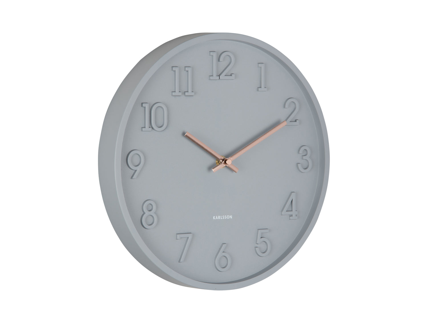 Karlsson Calma KA6041GY Wanduhr Dunkelgrau • Geräuschloses Sweep-Uhrwerk • Skandinavisches Design