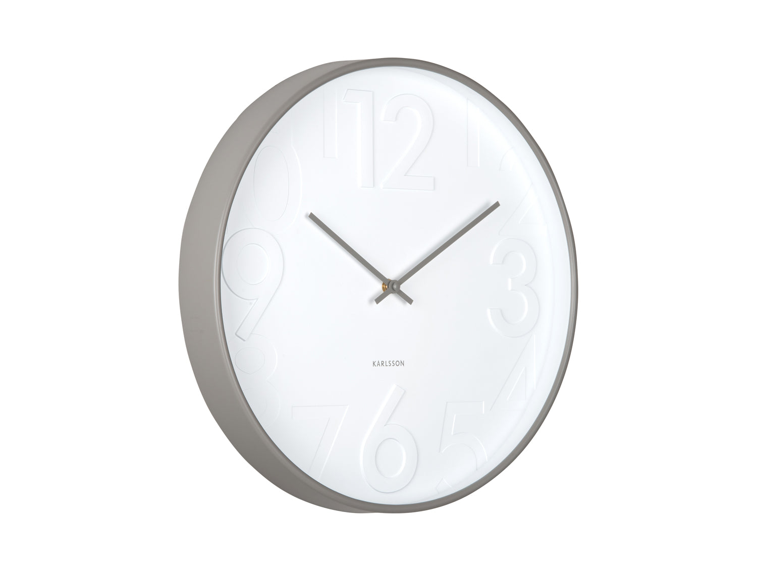 Karlsson Ayuno KA6063GY Wanduhr Dunkelgrau • Geräuschloses Sweep-Uhrwerk • Minimalistisches Design
