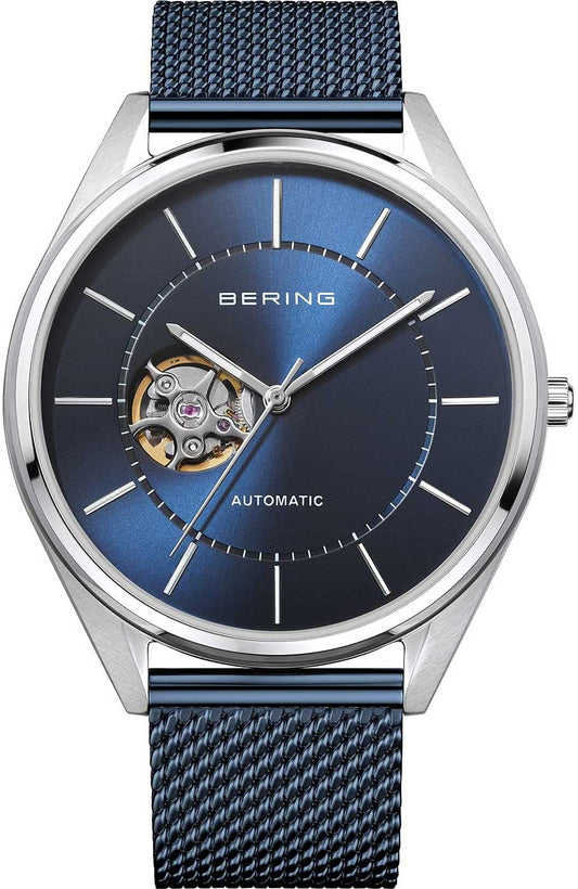 Bering Automatic 16743-307 Herrenuhr • Kratzfestes Saphirglas • Blaues Milanaise-Armband