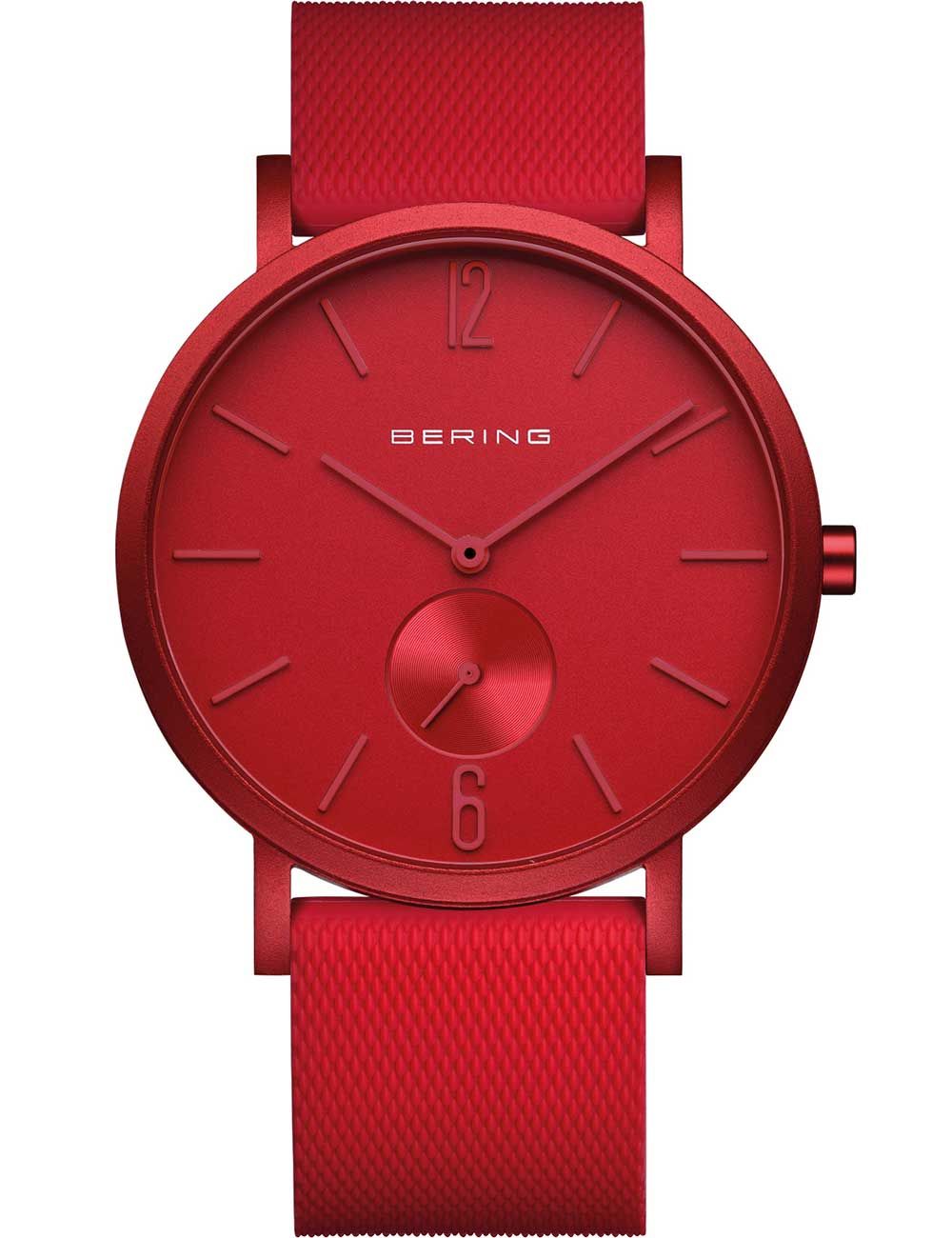 Bering True Aurora 16940-598 Unisex Armbanduhr Rot • Saphirglas • Skandinavisches Design