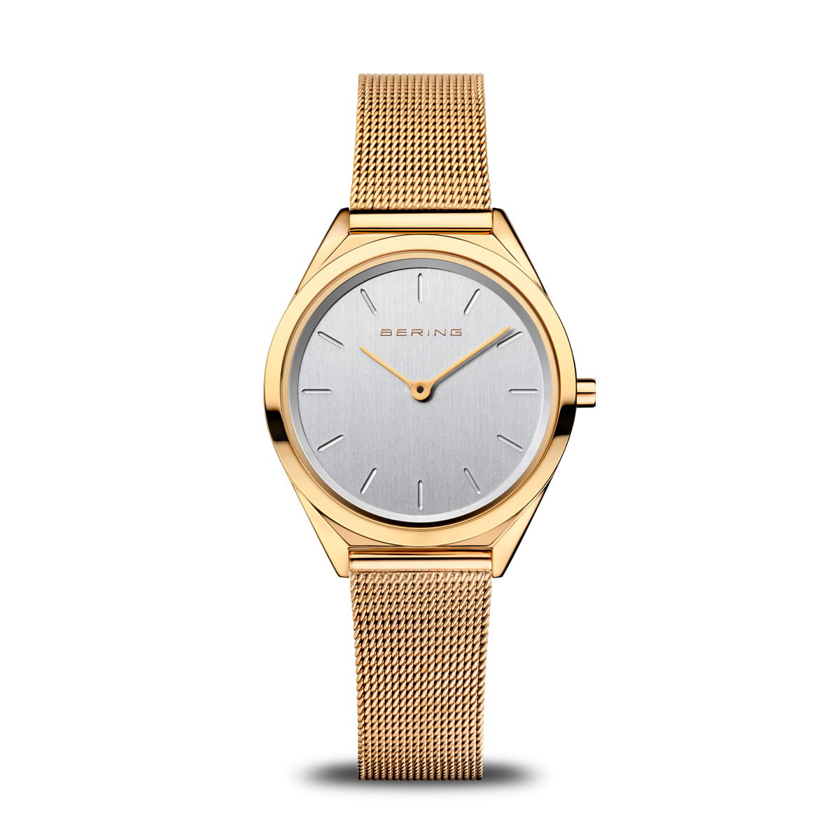 Bering Ultra Slim 17031-334 Damenuhr Goldfarben • Saphirglas • Milanaise-Armband