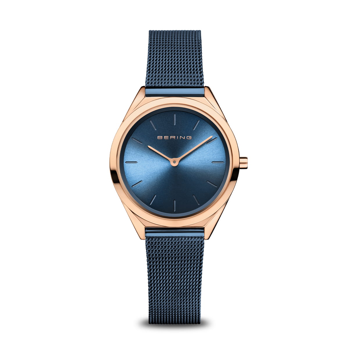 Bering Classic 17031-367 Damenuhr Roségold • Saphirglas • Milanaise-Armband