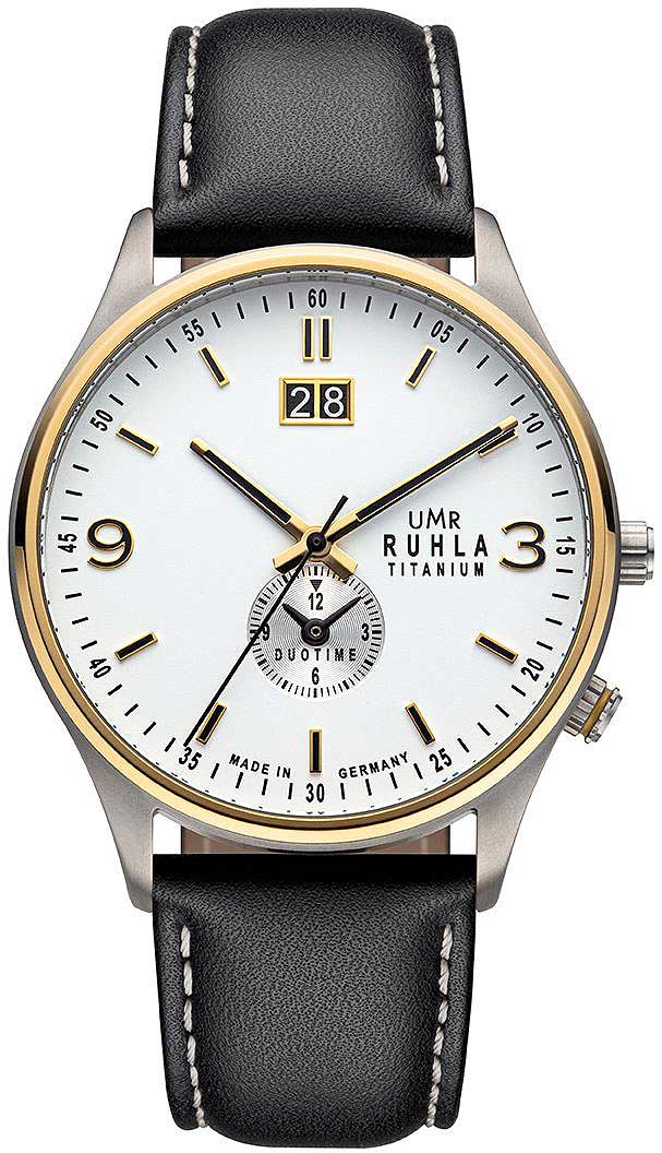 UMR Ruhla RUHLA-Classic 17082 Herren Uhr • Titangehäuse • 2. Zeitzone