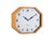 Karlsson Modern Factory Octagon KA6067YE Wecker Ockergelb • Geräuschloses Sweep-Uhrwerk • Retro-Design