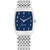 Herren-Armbanduhr von Tommy Hilfiger mit blauem Zifferblatt und Edelstahlarmband.