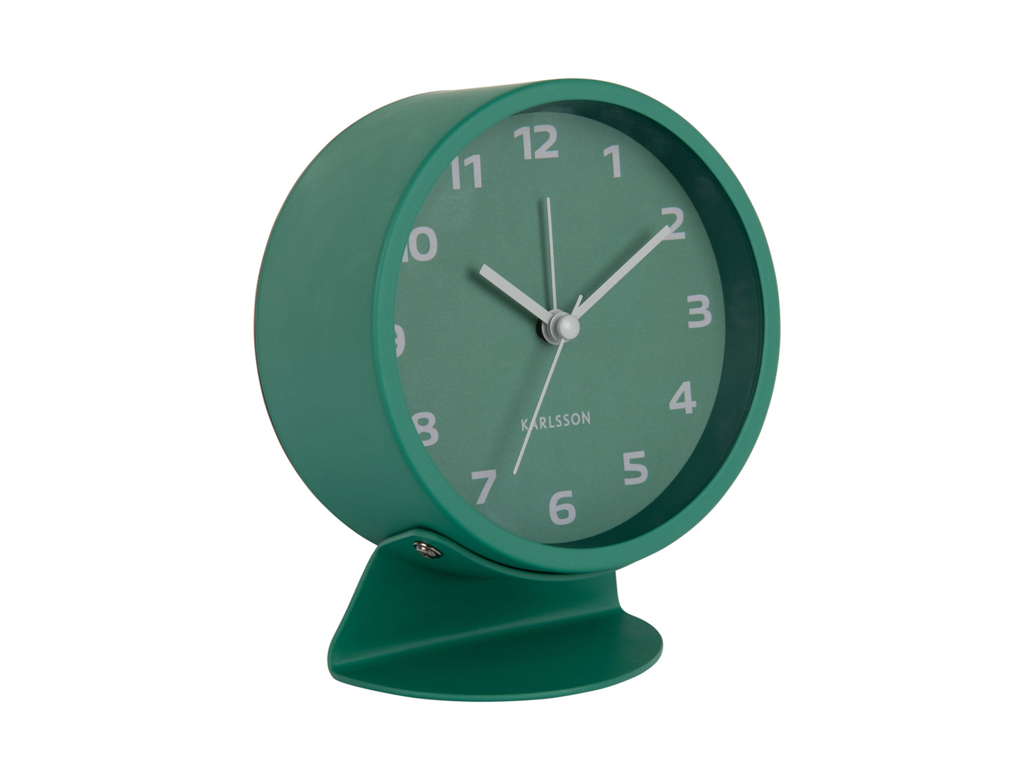 Karlsson Cool Retro KA6082GR Wecker Retrogrün • Geräuschloses Sweep-Uhrwerk • Eisengehäuse