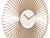 Karlsson Cascara KA6074WH Wanduhr Cremeweiß • Geräuschloses Sweep-Uhrwerk • Skulpturales Eisendesign, Bild 3