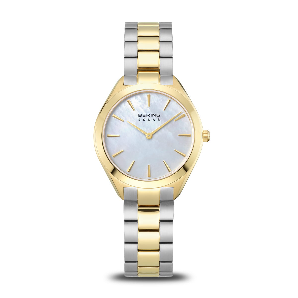 Bering Solar 17331-710 Damenuhr Silber-Gold • Saphirglas • Solarbetrieb