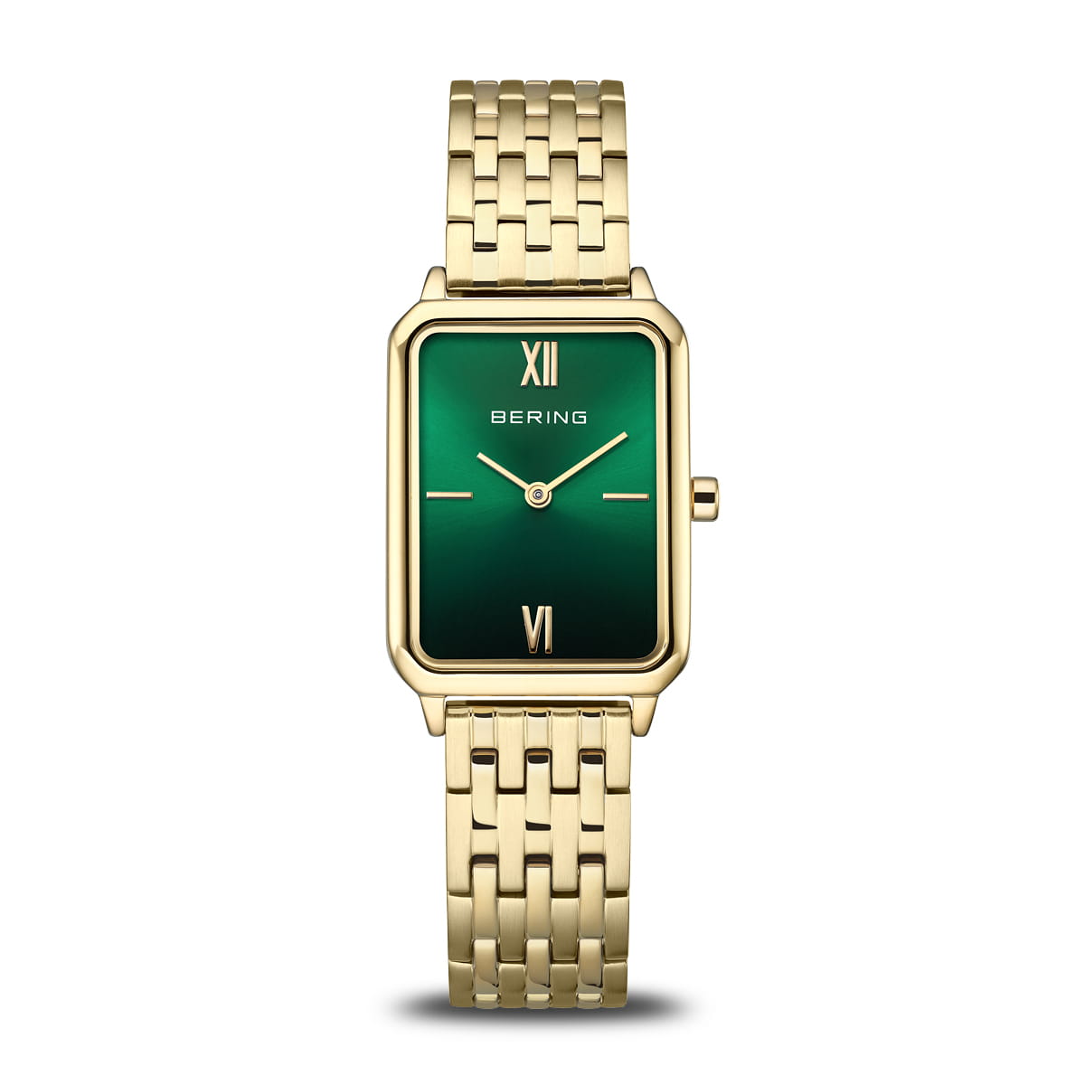 Bering Classic 17423-738 Damen Armbanduhr • Saphirglas • Grünes Sonnenschliff-Zifferblatt