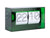 Karlsson Boxed Flip KA5976GR Tischuhr Grün • Klappzahlen-Anzeige • Acrylgehäuse