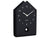 Karlsson Fino Cuckoo KA6076BK Wanduhr Schwarz • Kuckucksruf stündlich • Modernes Design