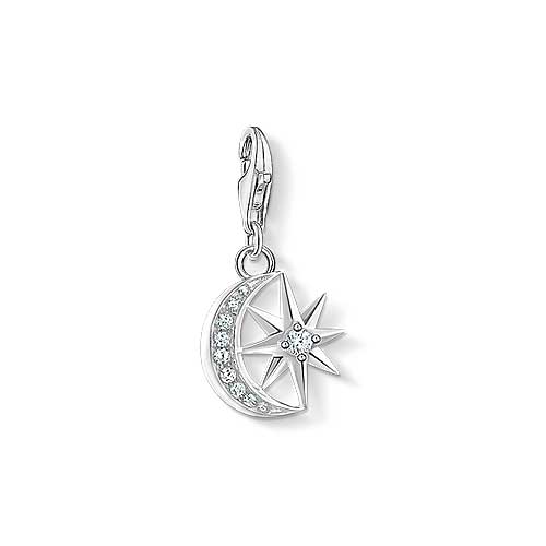 Charm Anhänger Stern und Mond - 925 Sterlingsilber