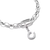 Hufeisen-Anhänger aus 925 Sterlingsilber an Gliederkette mit Steinen