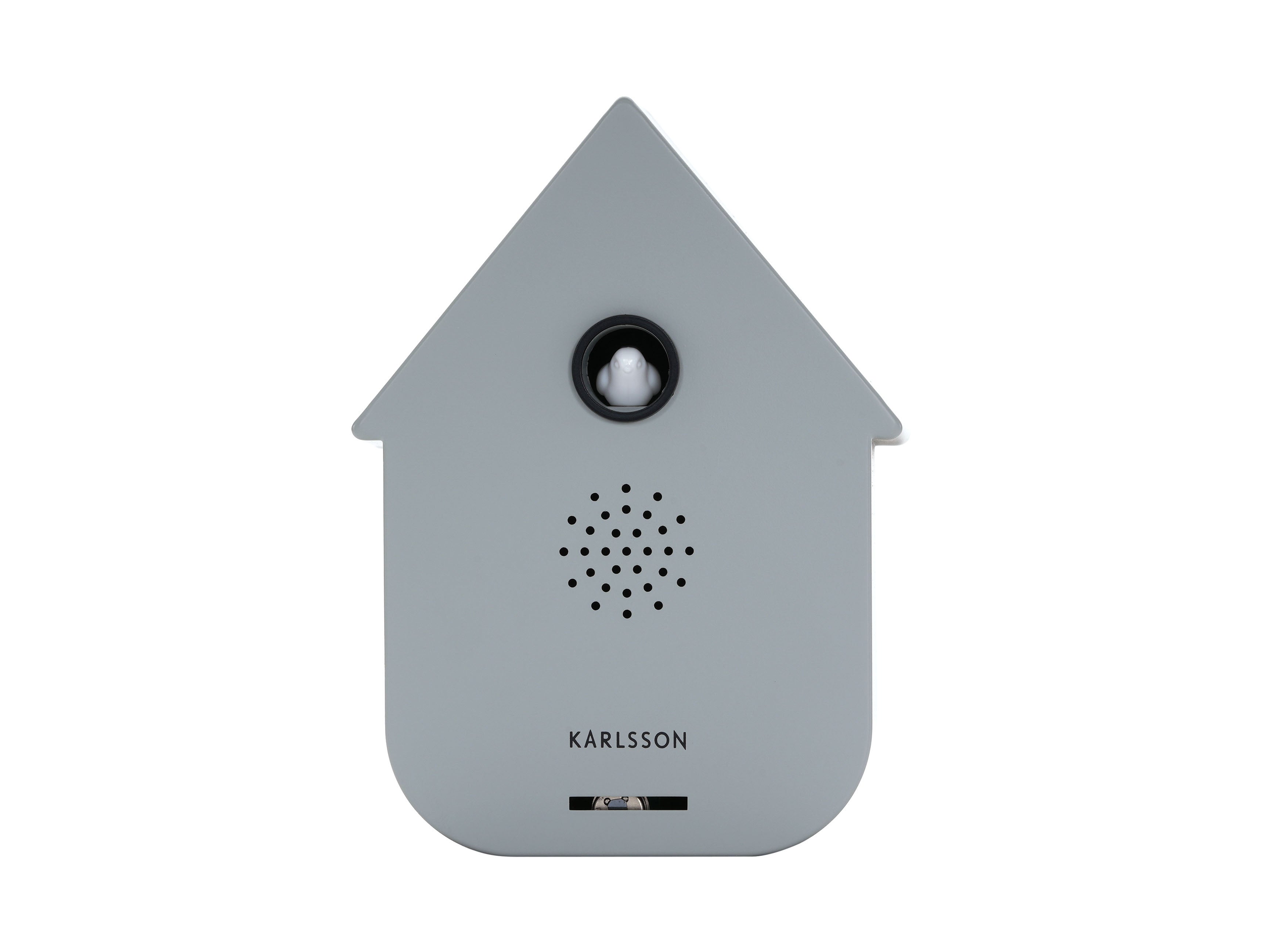 Karlsson Tischuhr Kunststoff • Modern Cuckoo Design • Grau