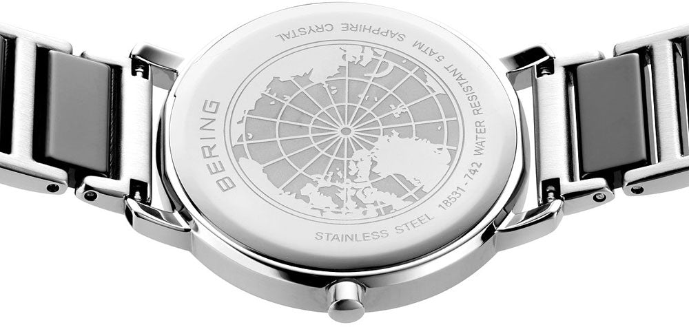 Bering Ceramic 18531-742 Damen Uhr • Saphirglas • High-Tech Keramik