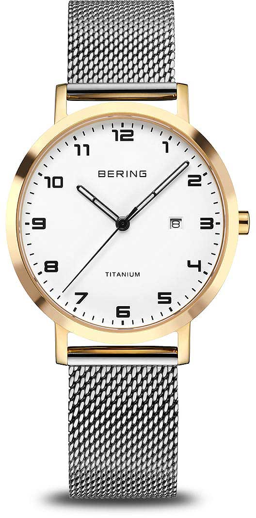 Bering Titanium 18634-010 Damenuhr • Kratzfestes Saphirglas • Ultraleichtes Titanium