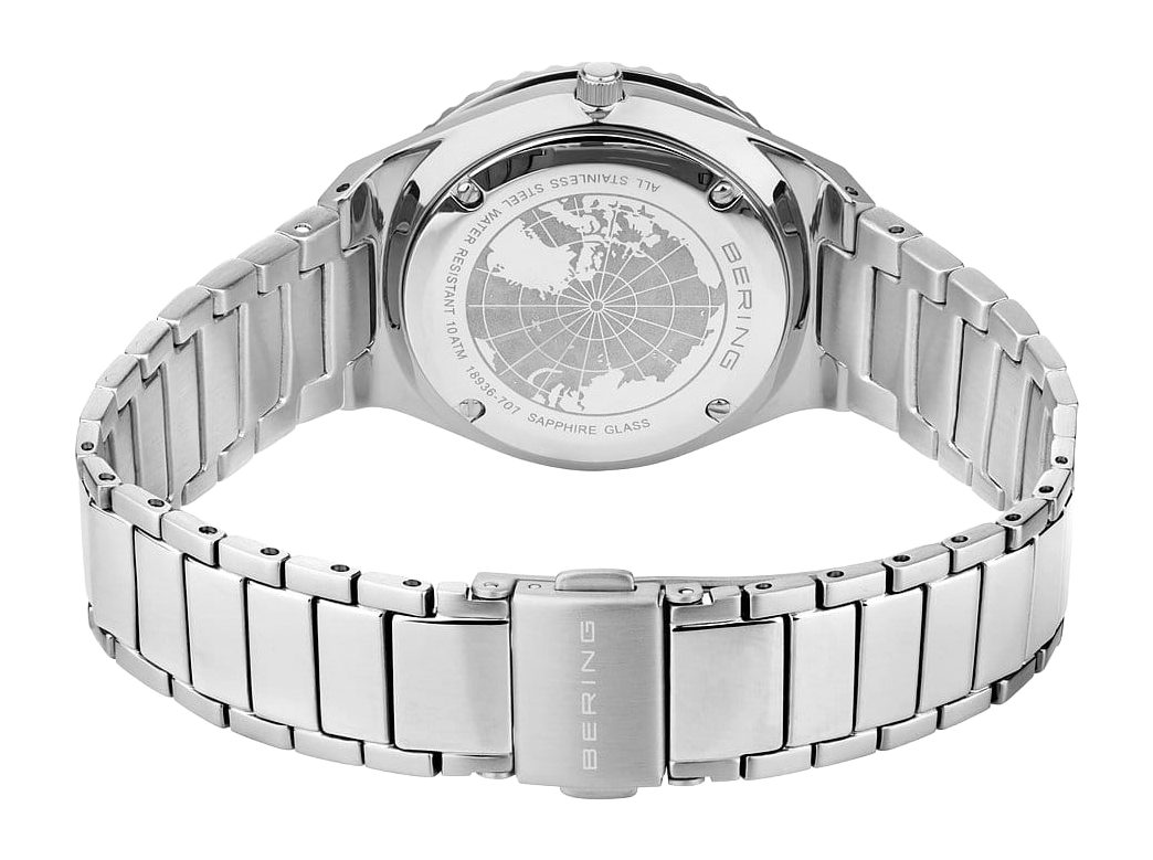 Bering Classic 18936-707 Damenuhr • Kratzfestes Saphirglas • Elegantes Gliederarmband