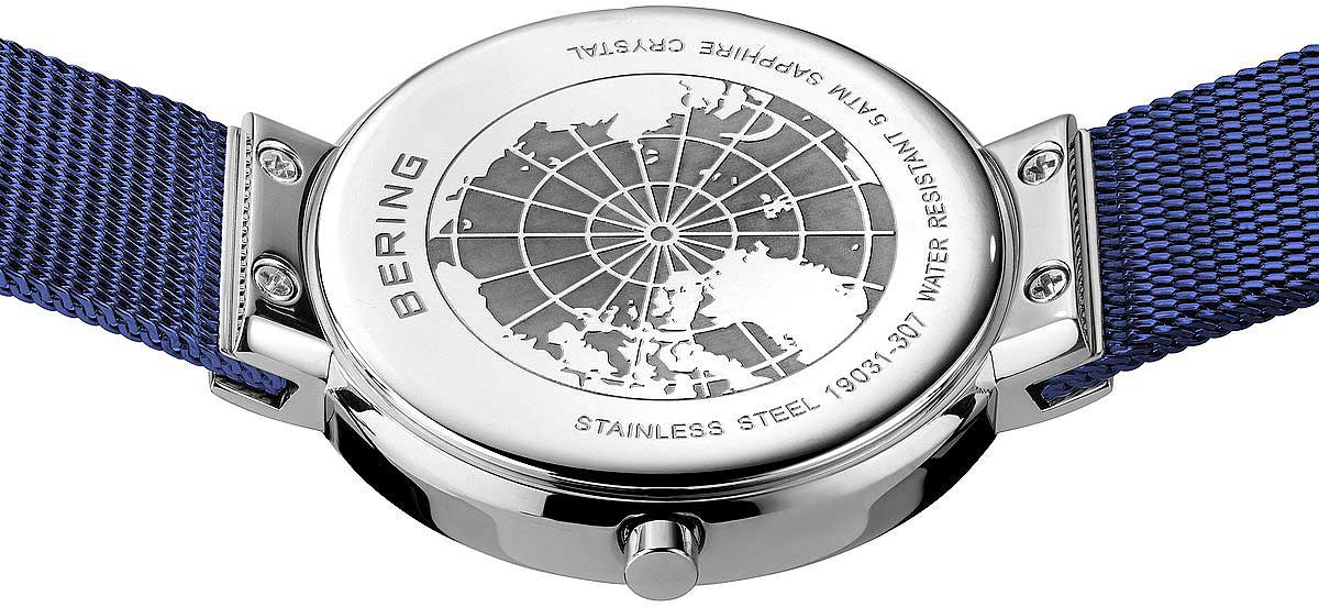 Bering Classic Aurora 19031-307 Damenuhr • Saphirglas • Milanaise-Armband