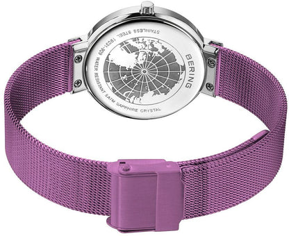 Bering Ultra Slim 19031-909 Damenuhr • Kratzfestes Saphirglas • Feines Milanaise-Armband