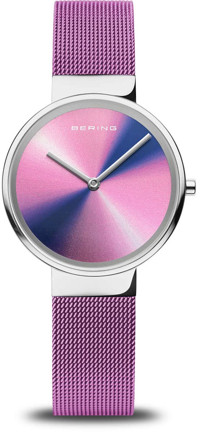 Bering Ultra Slim 19031-909 Damenuhr • Kratzfestes Saphirglas • Feines Milanaise-Armband