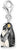 Charm-Anhänger Pinguin in 3D-Optik, 925 Sterlingsilber, seitliche Ansicht