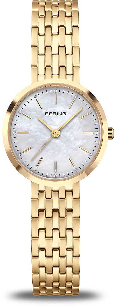 Bering Classic 19126-734 Damenuhr • Kratzfestes Saphirglas • Edles Perlmutt-Zifferblatt