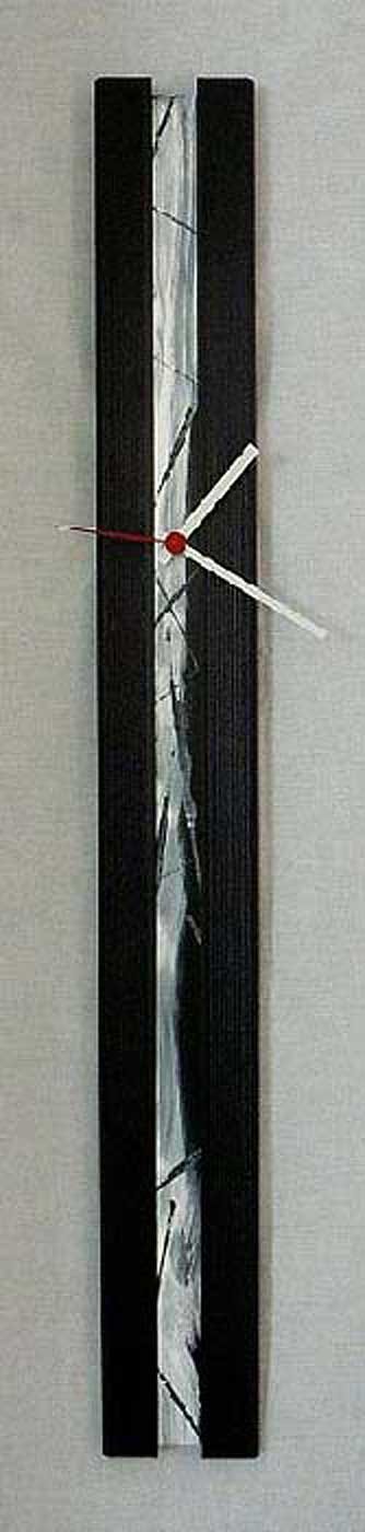 Ferdisign Wanduhr 100x10 cm Aluminium • Modernes Design • Präzises Quarzuhrwerk