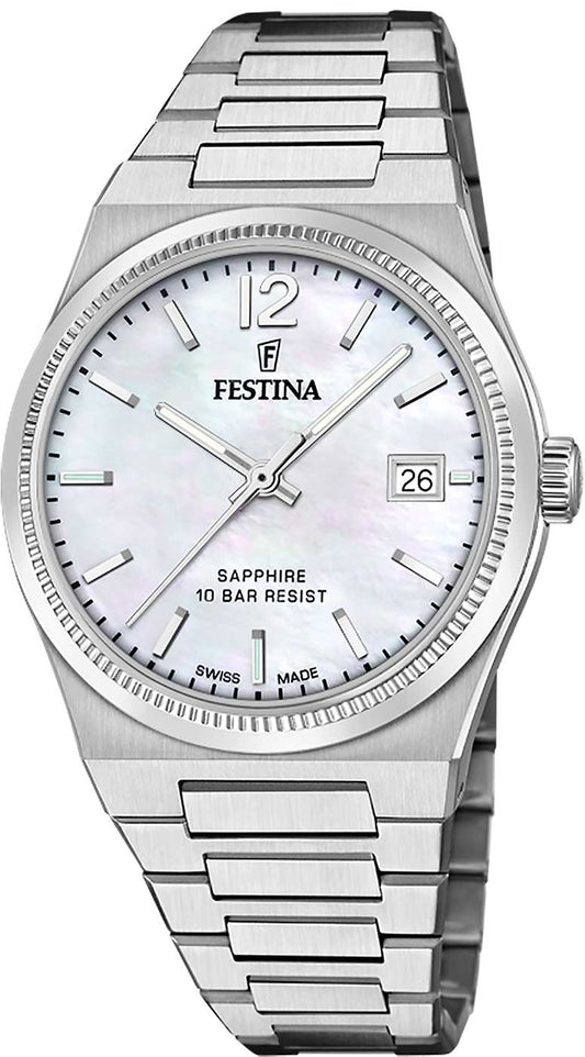Festina Swiss Made F20035-2 Damen Uhr • Swiss Made • Saphirglas