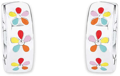 Prinzessin Lillifee 2019686 Kreolen mit Blümchen und Steinchen Emailliert mit bunten Farben