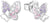 Prinzessin Lillifee 2021063 Ohrstecker Schmetterling mit Steinchen