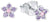 Prinzessin Lillifee 2021109 Ohrstecker Blume  mit Steinchen
