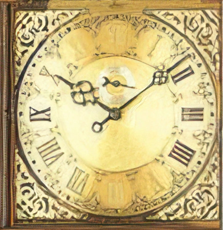 AMS Standuhr 196x55x30 cm Eichenholz • Mechanisches Uhrwerk • Mondphasenanzeige