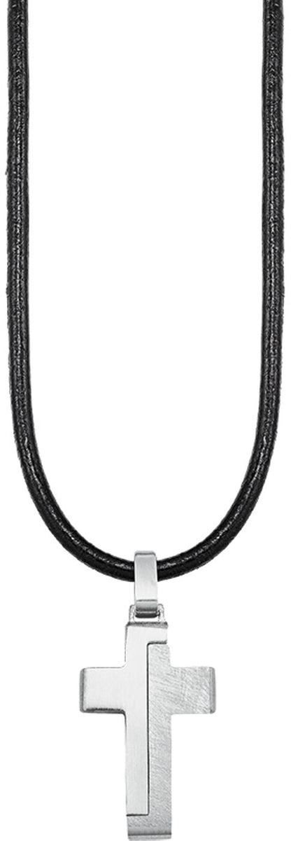 Kinder Lederkette mit Kreuz Anhänger s.Oliver Jewelry Modell: 2024225