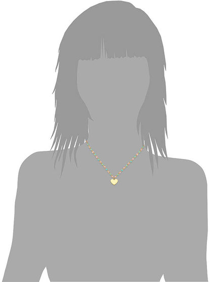 Prinzessin Lillifee 2035300 Bunte Halskette mit Herzchen Anhängern aus Edelstahl