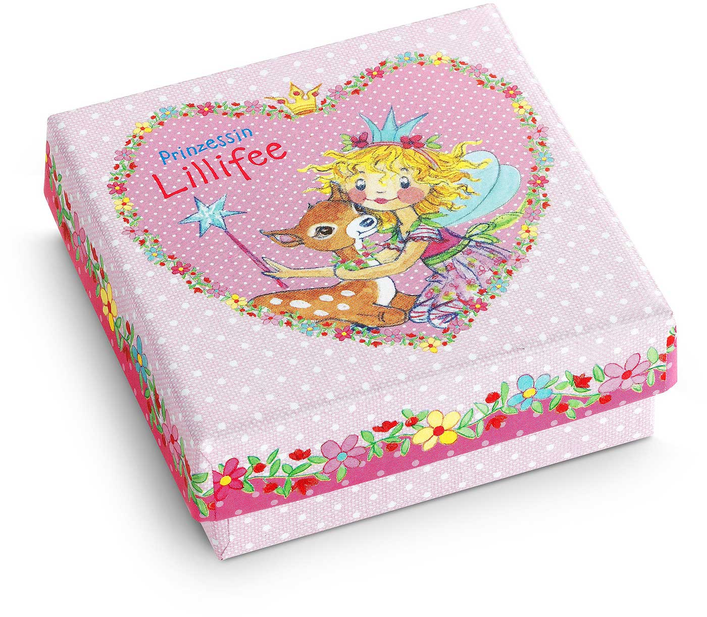 Prinzessin Lillifee 2035300 Bunte Halskette mit Herzchen Anhängern aus Edelstahl