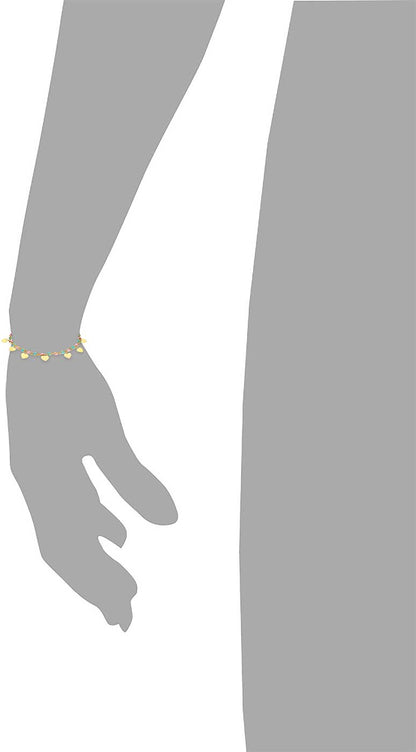 Prinzessin Lillifee 2033365 Buntes Armband mit Herzchen Anhängern aus Edelstahl