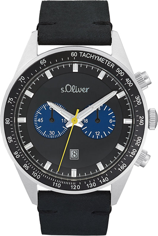 s.Oliver Herren Chronograph OLIVER-2033495 Uhr • Quarz Uhrwerk • Textilarmband