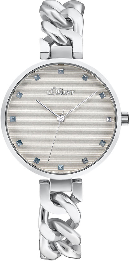 s.Oliver OLIVER-2033521 Damen Uhr • Lässiger Casual-Chic • Alltagstaugliches Design