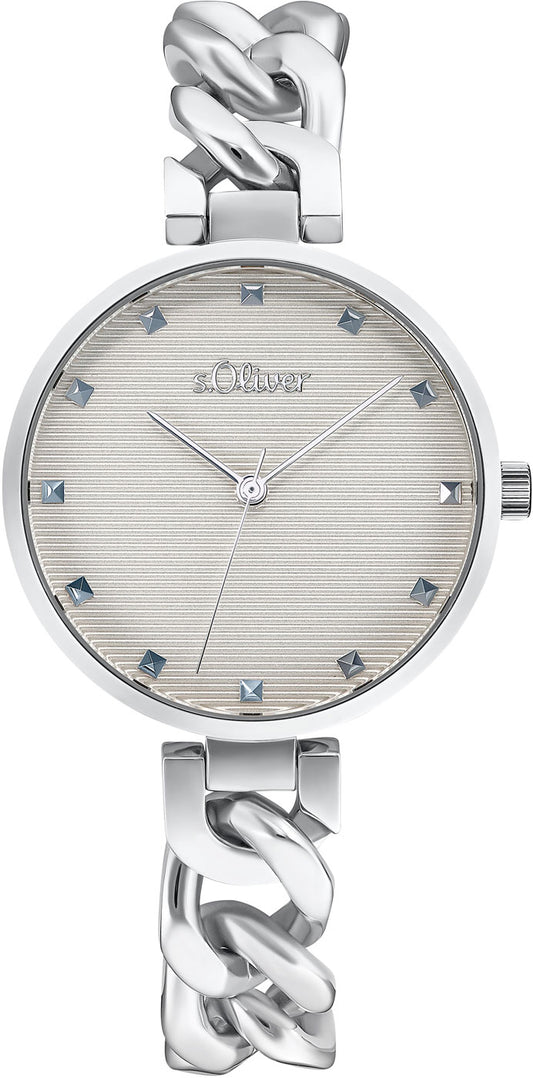 s.Oliver OLIVER-2033521 Damen Uhr • Lässiger Casual-Chic • Alltagstaugliches Design