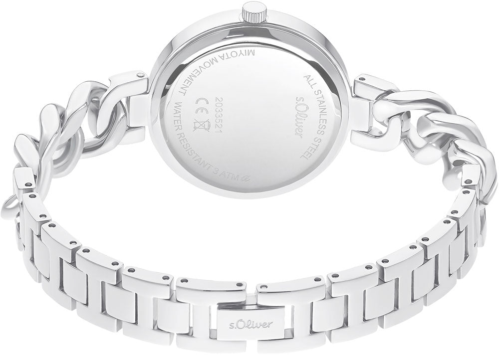 s.Oliver OLIVER-2033521 Damen Uhr • Lässiger Casual-Chic • Alltagstaugliches Design