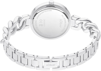 s.Oliver OLIVER-2033521 Damen Uhr • Lässiger Casual-Chic • Alltagstaugliches Design