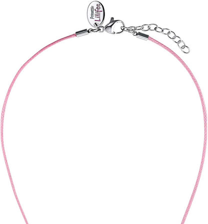 Prinzessin Lillifee 2033998 Textilkette mit Herzchen aus Edelstahl