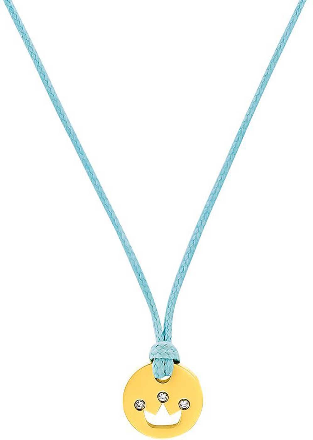Prinzessin Lillifee 2034002 Textilkette mit Krone aus Edelstahl vergoldet