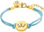 Prinzessin Lillifee 2034003 Textilarmband mit Krone aus Edelstahl vergoldet