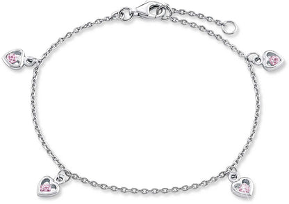 Prinzessin Lillifee 2034230 Bettelarmband mit 4 Herzchen Anhängern