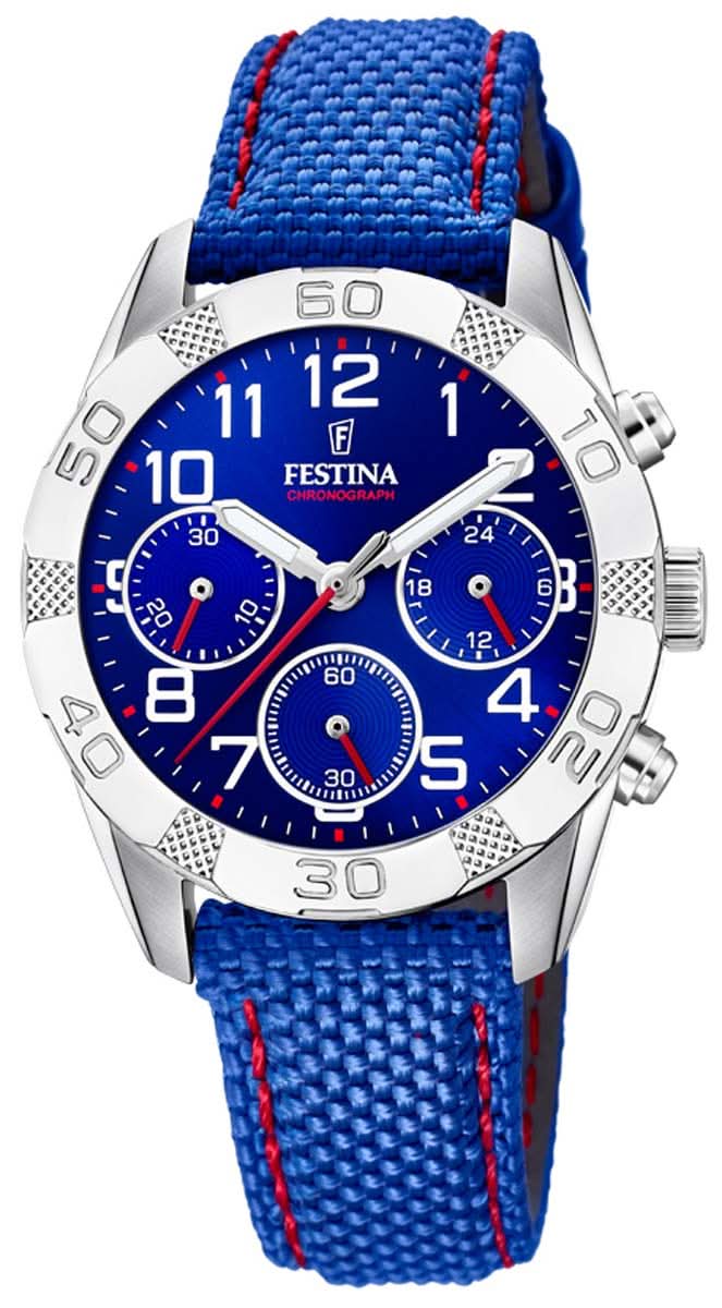Festina Junior Collection F20346/2 Kinderuhr • Blau • Leder