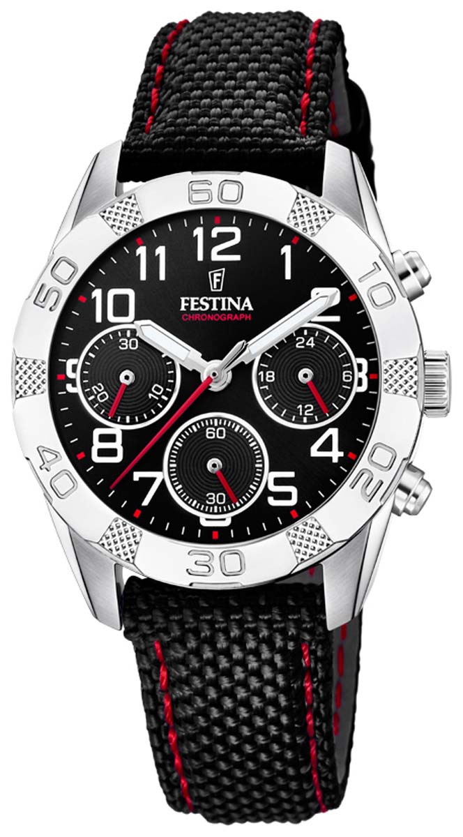 Festina Junior F20346/3 Uhr • Präziser Chronograph • Robustes Edelstahlgehäuse