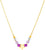 Goldfarbene Halskette mit violetten Beads und gelbem Sternanhänger