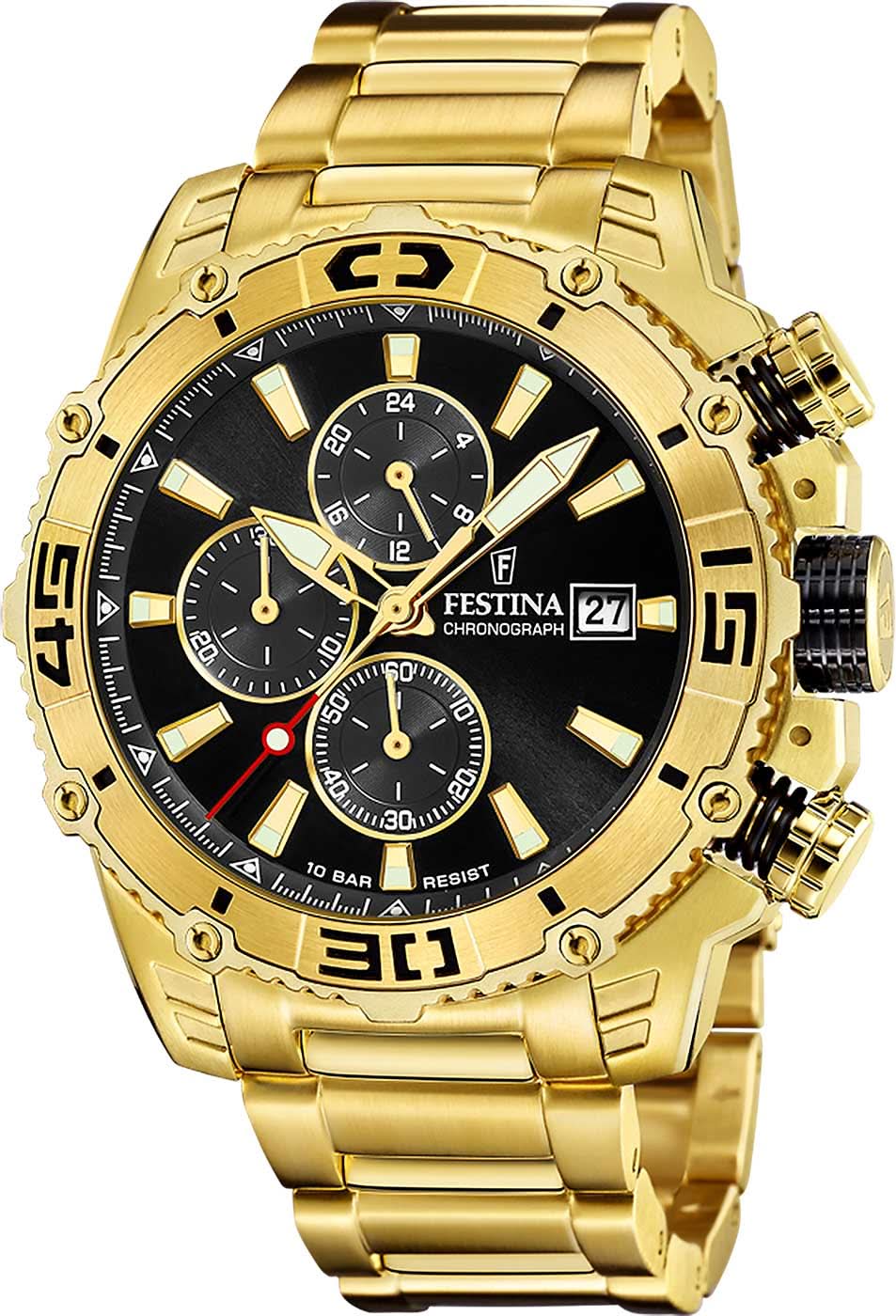 Festina Prestige F20492/4 Herrenuhr Chronograph • 10 ATM • Edelstahl
