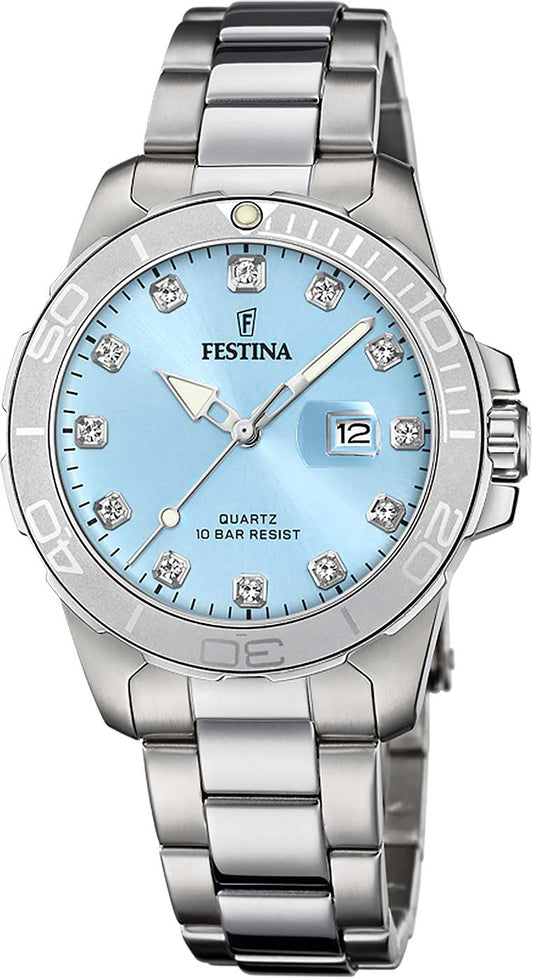 Festina Boyfriend F20503/1 Damen Uhr • Quarz Uhr • Robuster Edelstahl